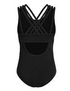 Arshiner Girls Ballet Leotards Dance Gymnastic Outfits Crisscross Straps Sleeveless Tank Dancewear