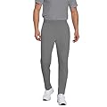 PINSPARK Men's Sweat Elastic Waist Golf Pants Stretch Relaxed Fit Pull on No Belt Loops Casual Dress Pants with Pockets