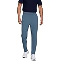 PINSPARK Men's Sweat Elastic Waist Golf Pants Stretch Relaxed Fit Pull on No Belt Loops Casual Dress Pants with Pockets