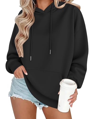 Zeagoo Womens Oversized Hoodies 2025 Fleece Sweatshirts Long Sleeve Pullover with Pocket Fall Winter Outfits Y2k Clothes