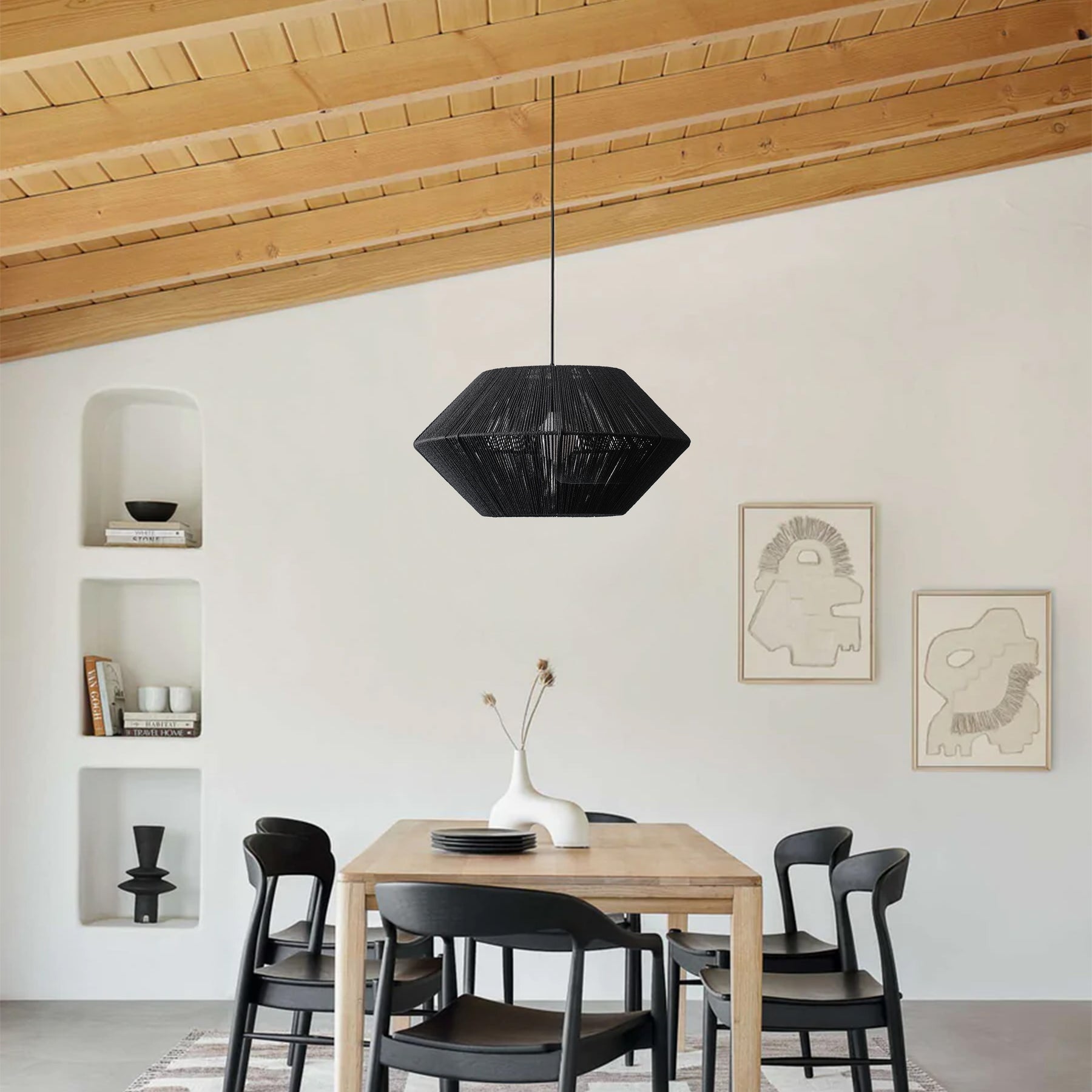 Lighting - 1-Light Special Design with Paper Rope Pendant Lighting