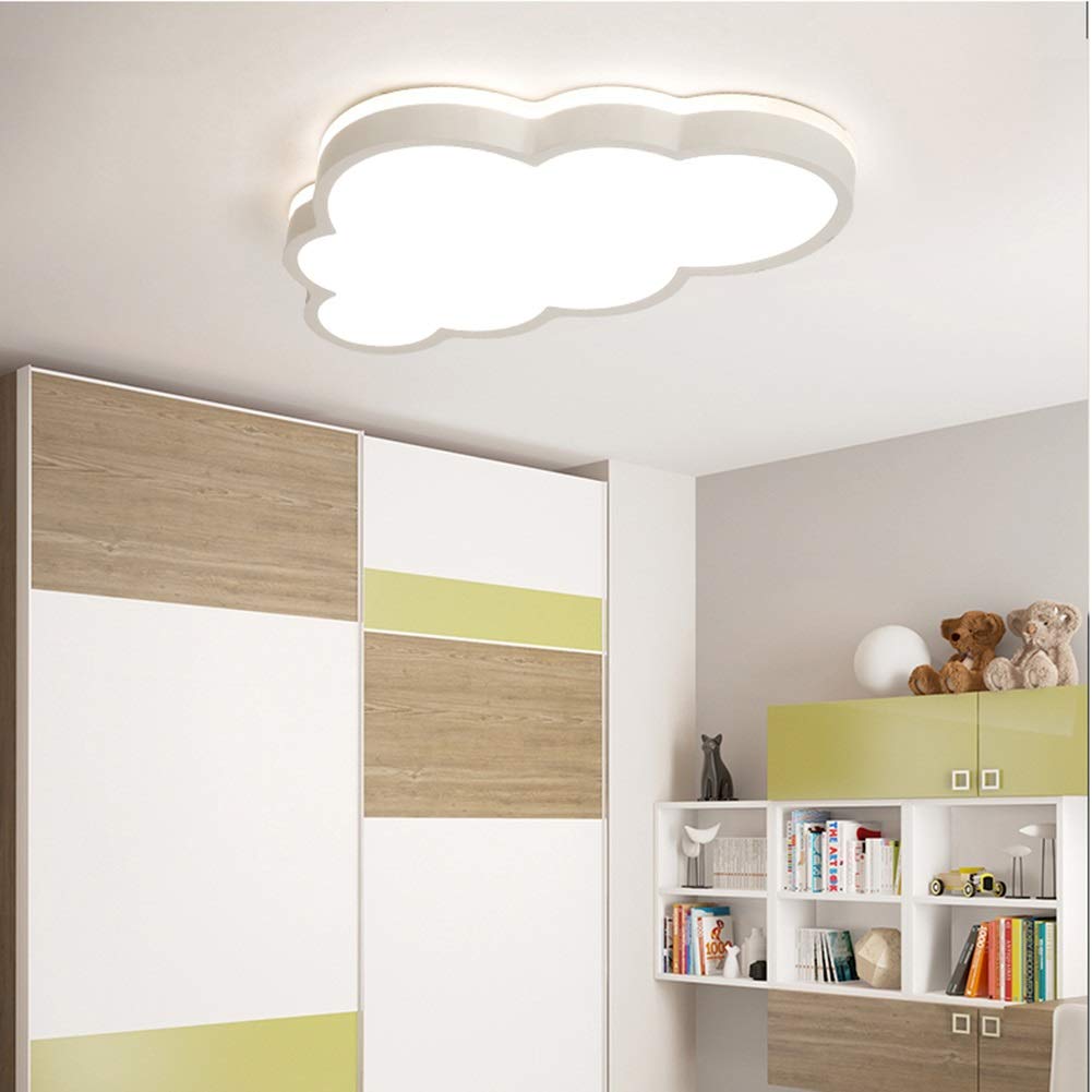 Lighting - Nordic style bedroom light LED living room light modern simple cartoon cloud light creative children's room ceiling light