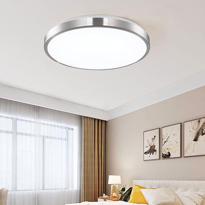 Lighting - Indoor lighting dimmable circular home office modern ceiling light fixture surface installation