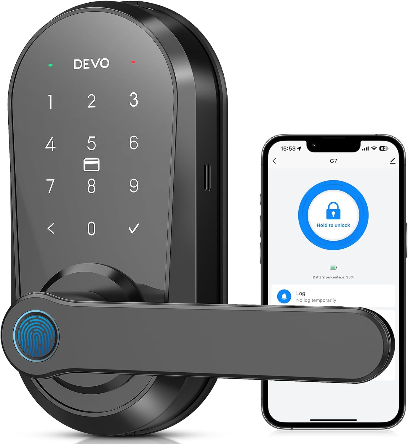 Smart Lock - Devo G7 smart door lock with handle