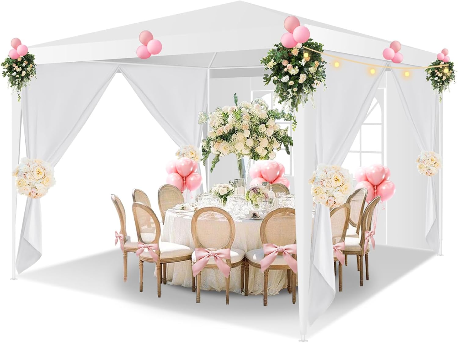 Canopies & Tents - COBIZI  Upgraded 10x10 Outdoor White Tents