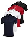 PINSPARK Golf Polo Shirts for Men Quick Dry Short Sleeve Collared Shirt Slim Fit Summer Casual Polos Shirt