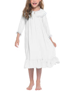Ekouaer Girls Nightgowns Toddler Pajamas Dress Sleep Nightshirts Princess Soft Sleepwear for Kids