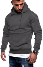 COOFANDY Mens Black Hoodie Long Sleeve Drawstring Hooded Hipster Gym Pullover Hoodies