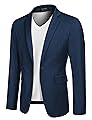 COOFANDY Mens Blue Casual Blazer One Button Sport Coat Slim Fit Suit Blazers Dress Sports Jacket