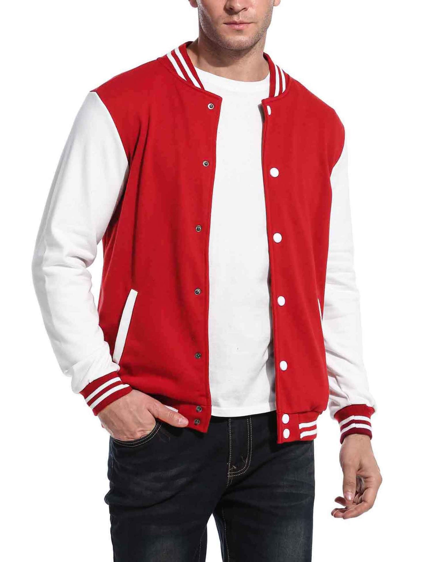COOFANDY Men's Classic Bomber Jacket Slim Fit Varsity Jacket Lightweight Baseball Jacket