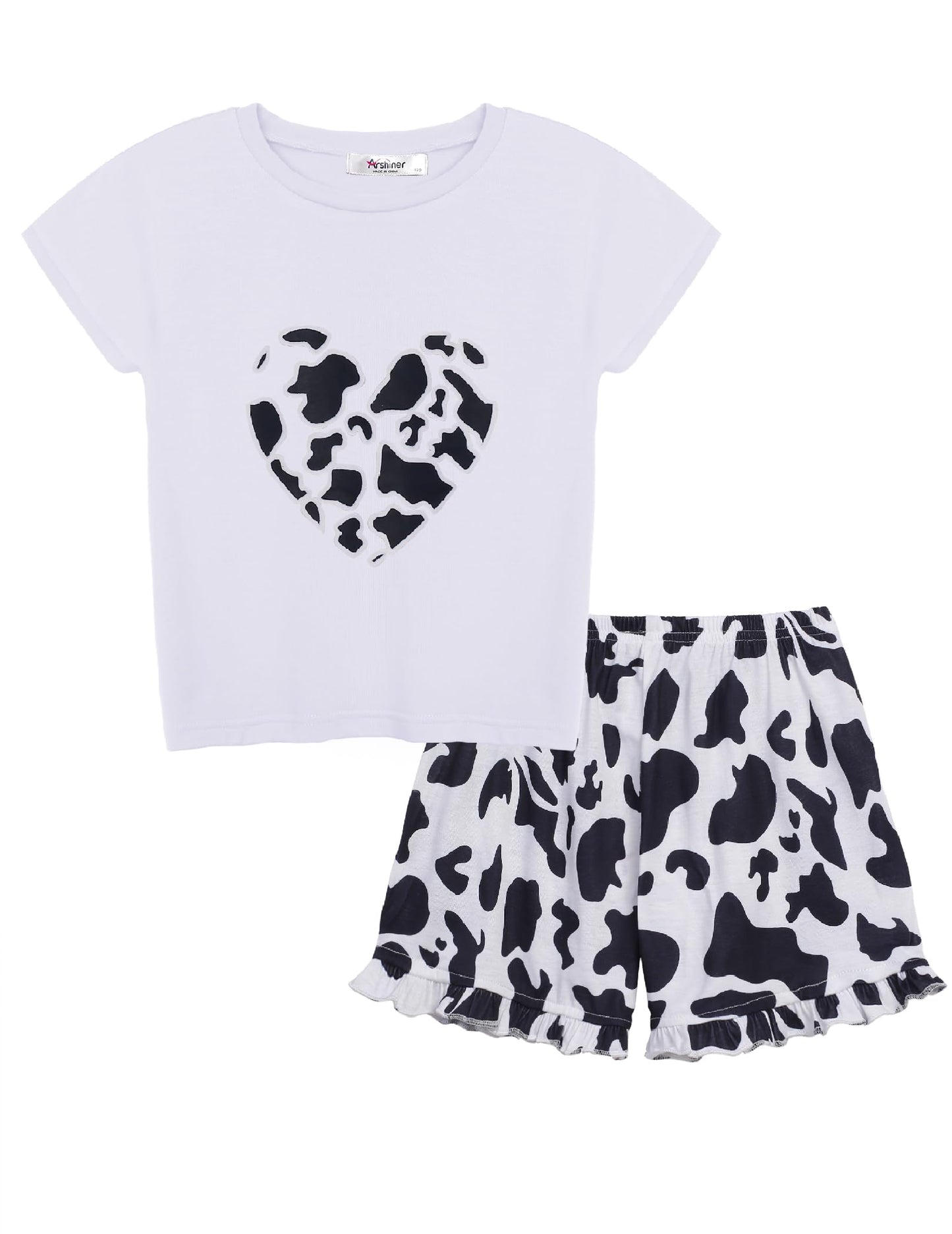 Arshiner Girls 2-Piece Tie Dye Pajamas Set Trendy Lounge Set Kids Sleepwear