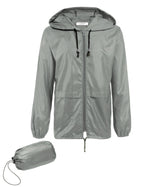 COOFANDY Mens Packable Rain Jacket Lightweight Waterproof Raincoat with Hood Outdoor Rain Gear Travel Hiking Cycling