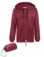 COOFANDY Mens Packable Rain Jacket Lightweight Waterproof Raincoat with Hood Outdoor Rain Gear Travel Hiking Cycling