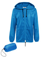COOFANDY Mens Packable Rain Jacket Lightweight Waterproof Raincoat with Hood Outdoor Rain Gear Travel Hiking Cycling