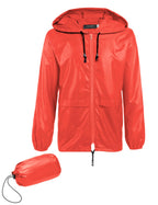 COOFANDY Mens Packable Rain Jacket Lightweight Waterproof Raincoat with Hood Outdoor Rain Gear Travel Hiking Cycling