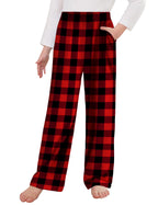 Arshiner Pajama Pants for Girls Long Sleep Plaid Pants Soft Lounge Pj Bottoms with Pockets