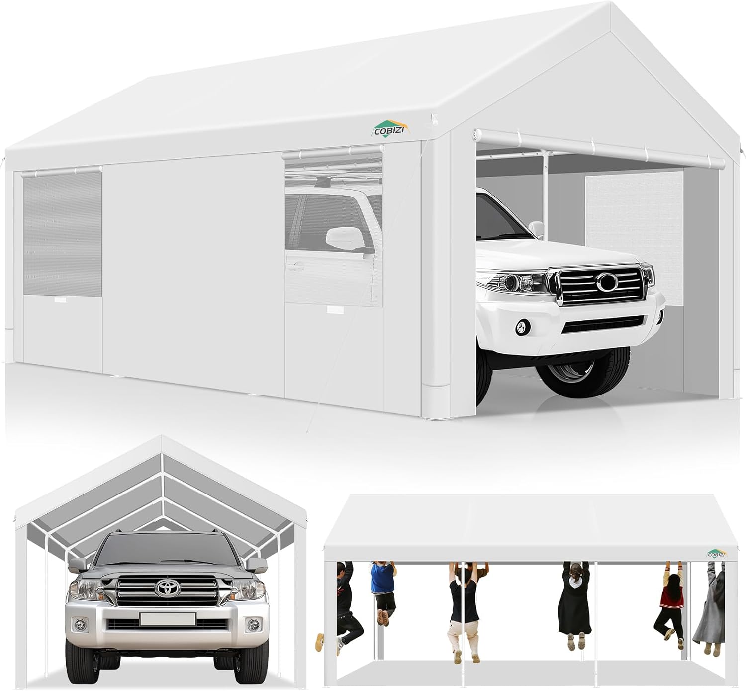 Canopies & Tents - COBIZI Carport 10x20ft Heavy Duty Portable Garage