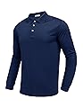 PINSPARK Long Sleeve Polo Shirts for Men Moisture Wicking Men's Golf Shirts Quick Dry Lightweight Golf Polos Collared Shirts
