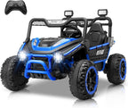 Children's Toy Car - 24V Ride on Toys for Big Kids - 2 Seater XXL Electric UTV with Remote Control, 22" Wide Seat, Metal Frame & Spring Suspension, Key Start, All-Terrain Power Car Wheels for Ages 4-8