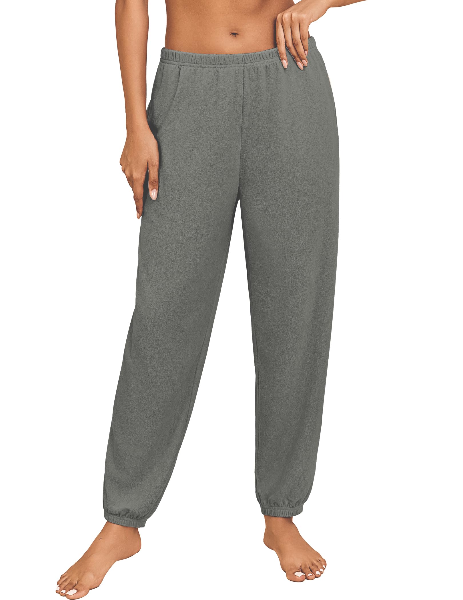 Ekouaer Womens Fleece Pajama Pants Soft Fuzzy Pj Pants Warm Comfy Lounge Pants Sleepwear Bottoms Joggers with Pockets
