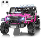 Children's Toy Car - 24V Ride on Toys for Big Kids - 2 Seater XL Electric Car with 20" Wide Seat, Remote Control, LED Lights, Spring Suspension, Bluetooth, Music, Power Car Wheels for Girls Boys