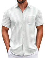 COOFANDY Mens Short Sleeve Casual Button Down Shirts Summer Untucked Dress Shirts with Pocket