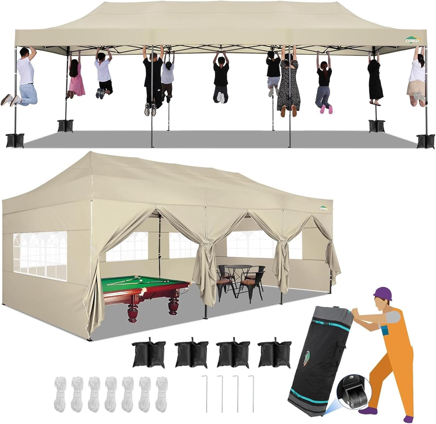 Canopies & Tents - COBIZI 10x30 Pop up Canopy Tent