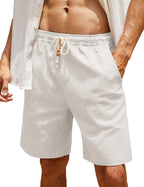 COOFANDY Men's Casual Shorts Big and Tall Drawstring Shorts with Elastic Waist