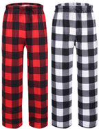 Ekouaer 2 Pack: Boys Pajamas Pants Soft Elastic Waist PJ Bottoms Comfy Lounge Long Pants with 2 Pockets