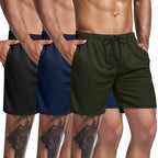 COOFANDY Men's 3 Pack Gym Workout Shorts Mesh Weightlifting Squatting Pants Training Bodybuilding Jogger with Pocket