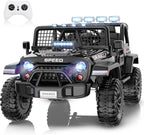 Children's Toy Car - 24V Ride on Toys for Big Kids - 2 Seater XL Electric Car with 20" Wide Seat, Remote Control, LED Lights, Spring Suspension, Bluetooth, Music, Power Car Wheels for Girls Boys