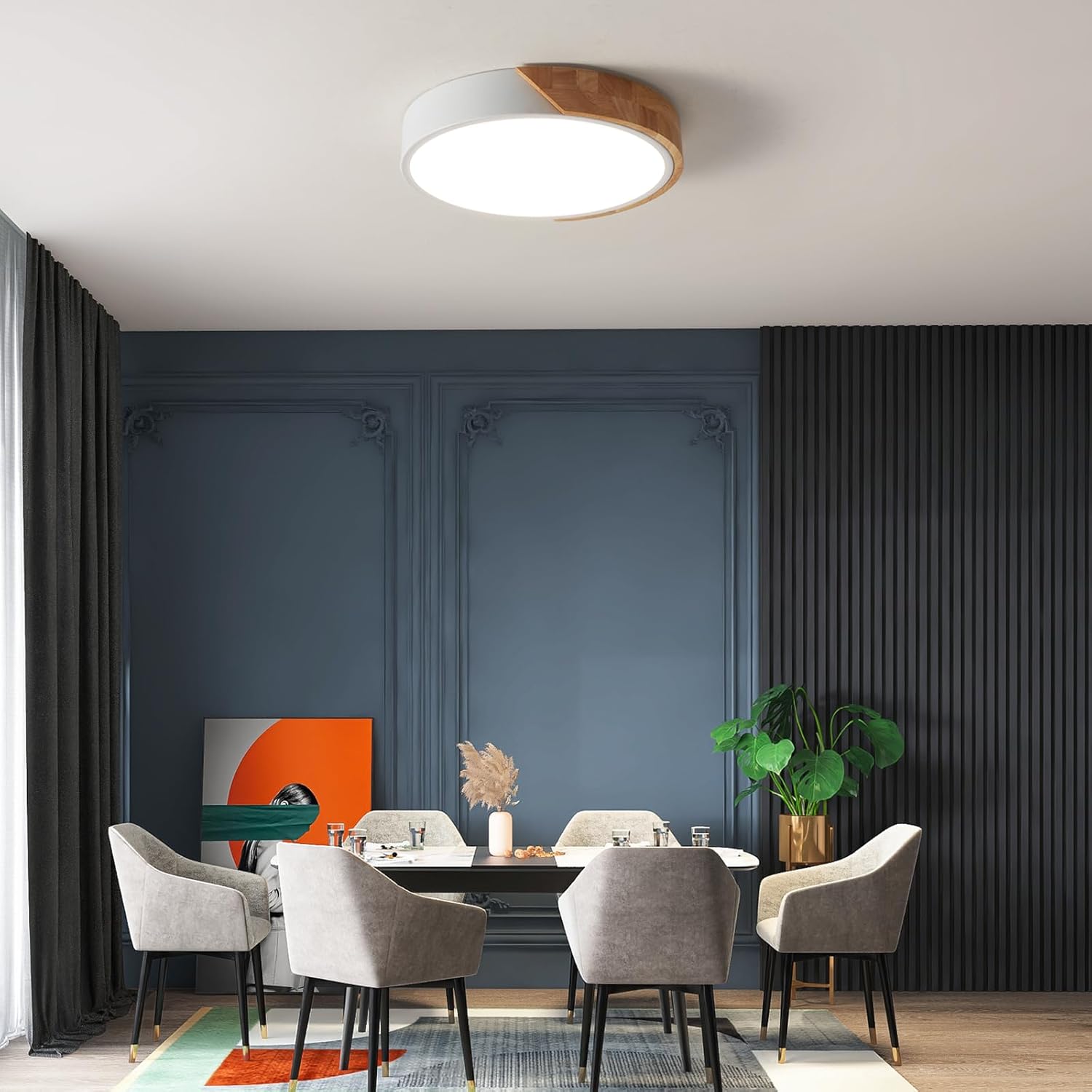 Lighting - LED Ceiling Light Bedroom Light Wooden Ceiling Light Remote Control Living Room Kitchen Corridor Balcony LED Light