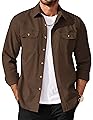 COOFANDY Shirt Jacket for Men Long Sleeve Shirts Casual Lightweight Jackets Mens Fall Clothes