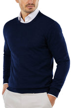 COOFANDY Men's Crew Neck Sweater Slim Fit Lightweight Knitted Cotton Pullover
