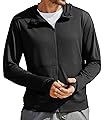 PINSPARK Men's UPF 50+ Full Zip Up Sun Protection Hoodie Jacket Long Sleeve Lightweight UV Shirts for Men Hiking Fishing