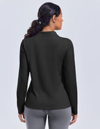 PINSPARK Long Sleeve Workout Tops for Women UPF 50+ Sun Shirts V Neck Quick Dry Golf Hiking Athletic Running Fishing Shirts