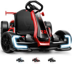 Children's Toy Car - Electric Go Kart for Kids, 24V Go Cart with Adjustable Seat, 3 Speed Mode, Fast 300W Motor, 8.5 MPH, EVA Tires, for Kids Teens Ages 6-8-10-12-14 Years Old