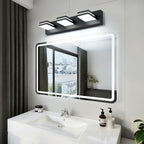 Lighting - Matte Black Modern Acrylic Bathroom Wall Lighting Fixtures Over Mirror