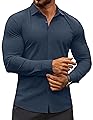 COOFANDY Men's Men's Wrinkle Free Dress Shirts Long Sleeve Slim Fit Business Casual Button Up Shirts