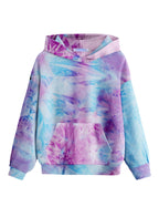 Arshiner Girls Tie Dye Sweatshirts Loose Casual Hoodies Long Sleeve Pullover Hooded Tops With Pockets
