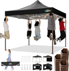 Canopies & Tents - COBIZI 10x10 Pop Up Canopy Tent Heavy Duty with 4 Sidewalls