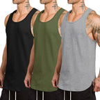 COOFANDY Men's 3 Pack Quick Dry Workout Vest Gym Muscle Tee Fitness Bodybuilding Sleeveless T Shirt