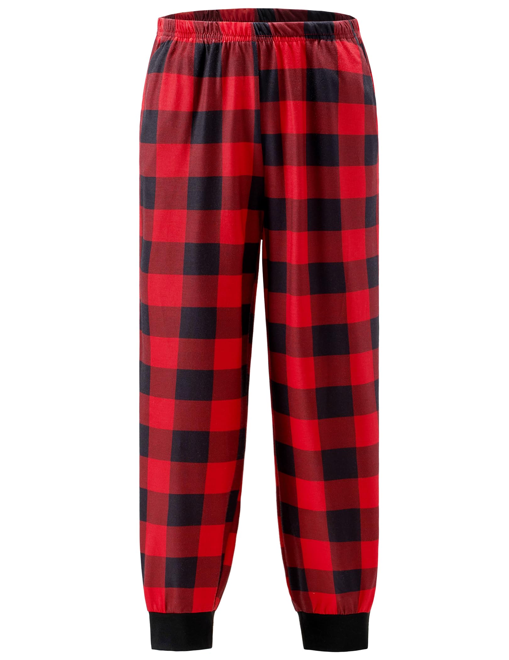 Ekouaer Boys Jogger Pajama Pants Long Plaid Pj Pants Elastic Waistband Lounge Pants with Pockets