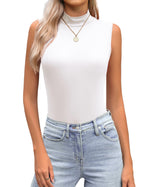 Zeagoo Womens Mock Turtleneck Tank Tops 2025 Slim Fitted Sleeveless Top Stretchy Basic Casual Layer Tee Shirts