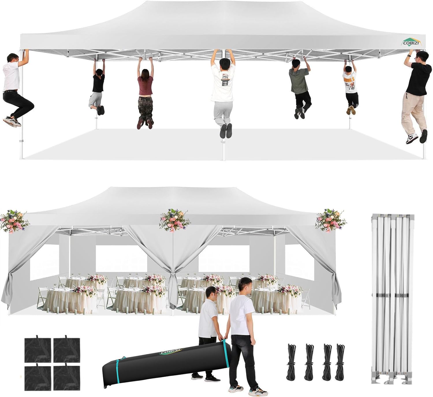 Canopies & Tents - COBIZI 13x26 Pop Up Tent