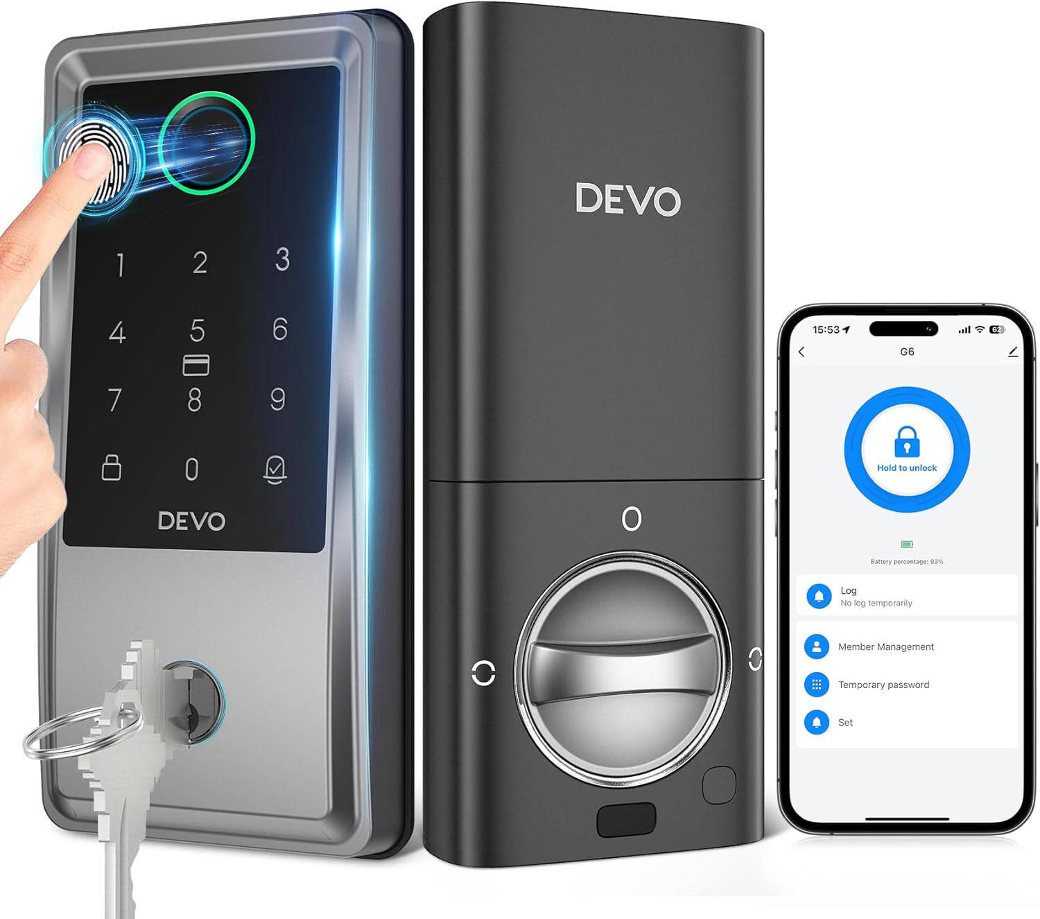 Smart Lock - DEVO G6 fingerprint keyless smart lock