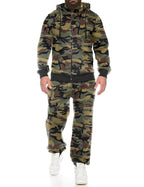 COOFANDY Mens Black Sweatsuit Jogging Outfits Running Sweatisuit Joggers Workout Sweatpants 2 Piece Tracksuit for Men