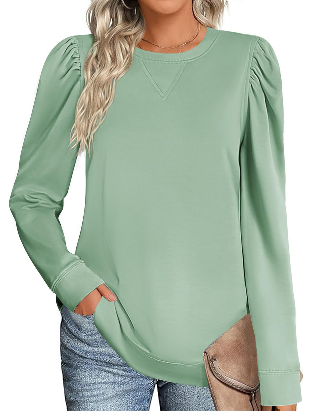 Zeagoo Long Sleeve Shirts for Women Fall Tunic Tops 2025 Ladies Sweatshirts Fashion Winter Clothes