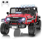 Children's Toy Car - 24V Ride on Toys for Big Kids - 2 Seater XL Electric Car with 20" Wide Seat, Remote Control, LED Lights, Spring Suspension, Bluetooth, Music, Power Car Wheels for Girls Boys