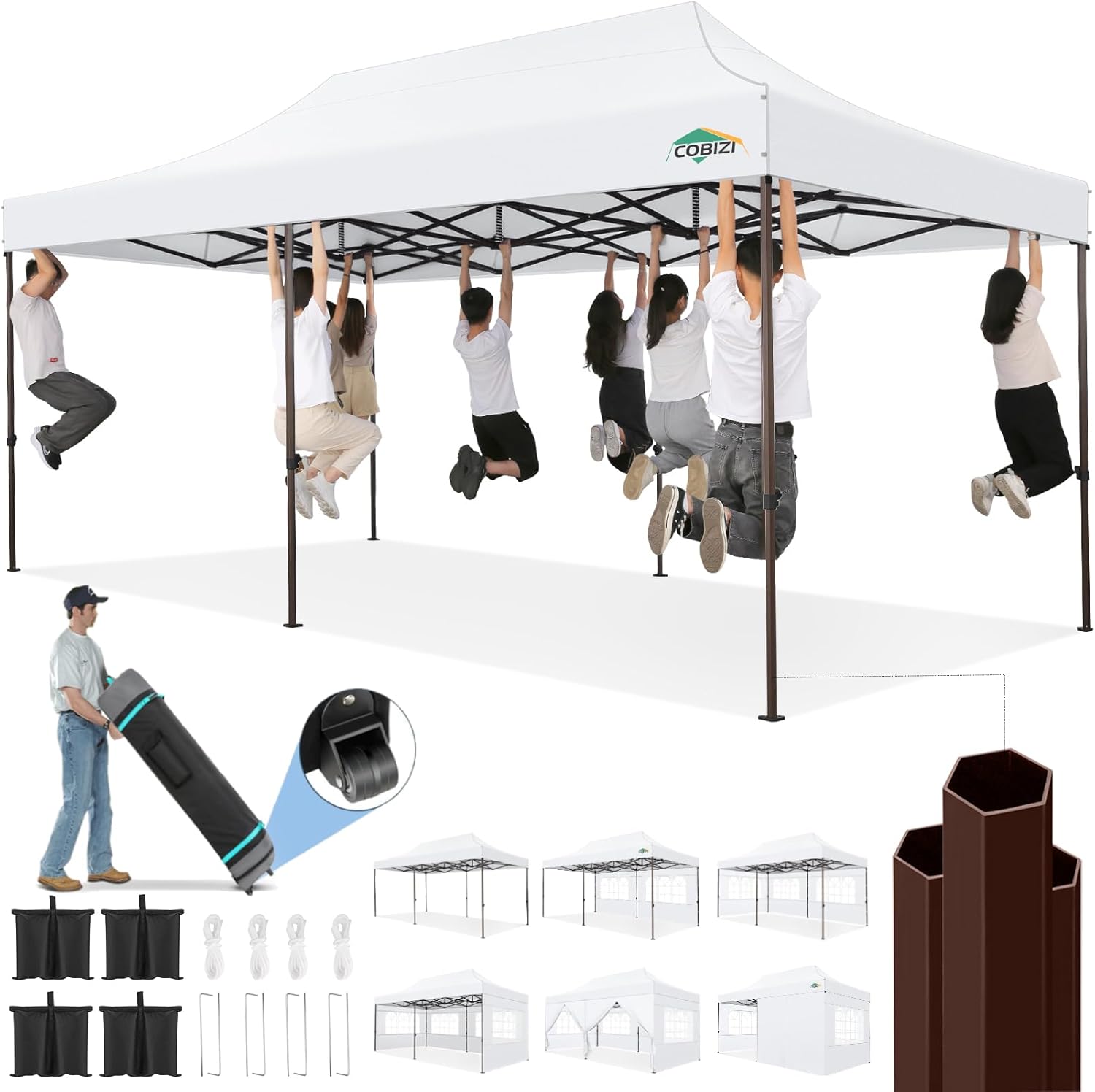 Canopies & Tents - COBIZI Heavy Duty 10x20 Pop up Canopy Tent